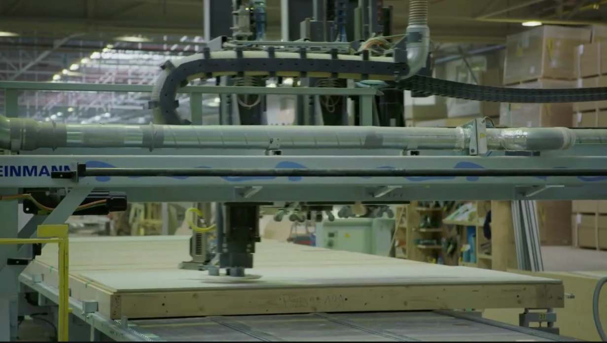 Línea de producción robotizada en la fábrica Machiels de Genk